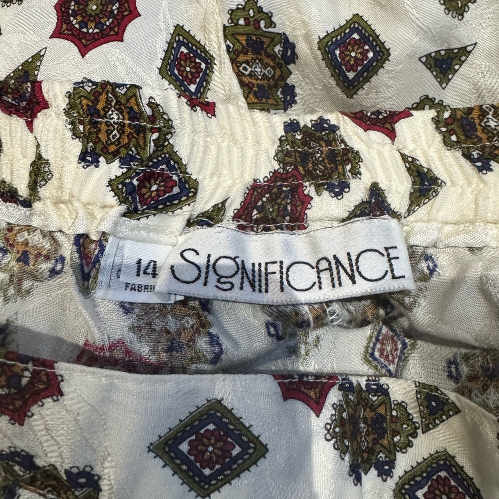 1980s Significance Bold Print Pants - Picture 6 of 8